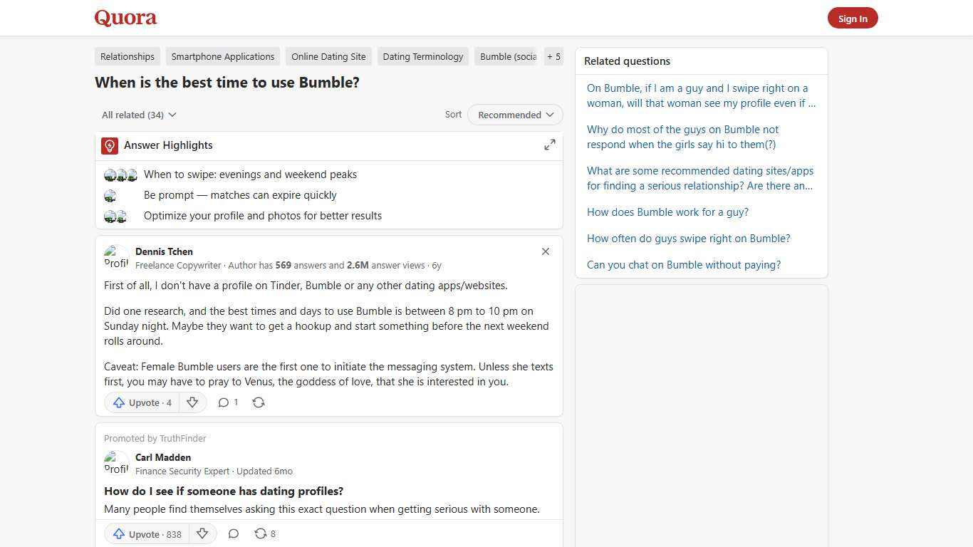 When is the best time to use Bumble? - Quora